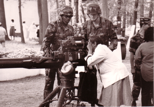 Berlin Brigade soldiers showing TOW systems to interested Berliners.