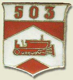 Image of the 503d Engineer Company (LE) crest.