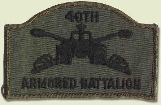 Image of the 40th Armor Insignia.