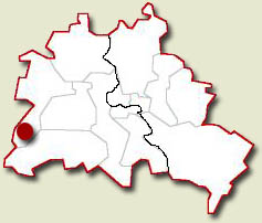 image showing the location of RAF Gatow on Berlin map