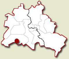 Location of Andrews Barracks image showing the location of Andrews Barracks on Berlin map