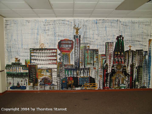 Image of a Wall Painting showing the Berlin Skyline.