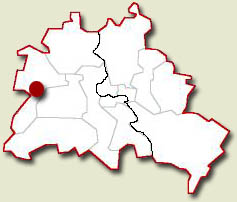 Image showing the location of Wavell Barracks on Berlin map