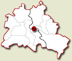 Location of Checkpoint charlie image showing the location of Checkpoint Charlie on Berlin map