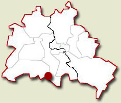 Image showing the location of USAFSS/ESC Station - Marienfelde on Berlin map