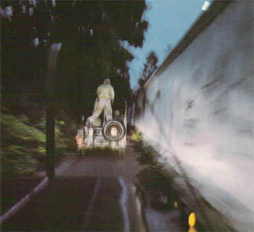 Wall patrol at the Glienicker Bridge.