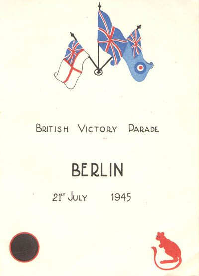 Image of the British Victory Parade Card page 1
