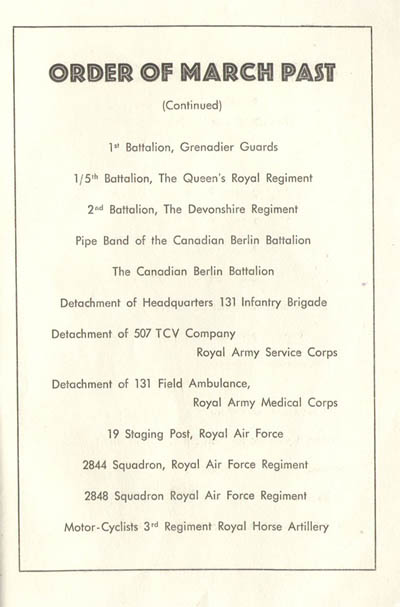 Image of the British Victory Parade Card page 6