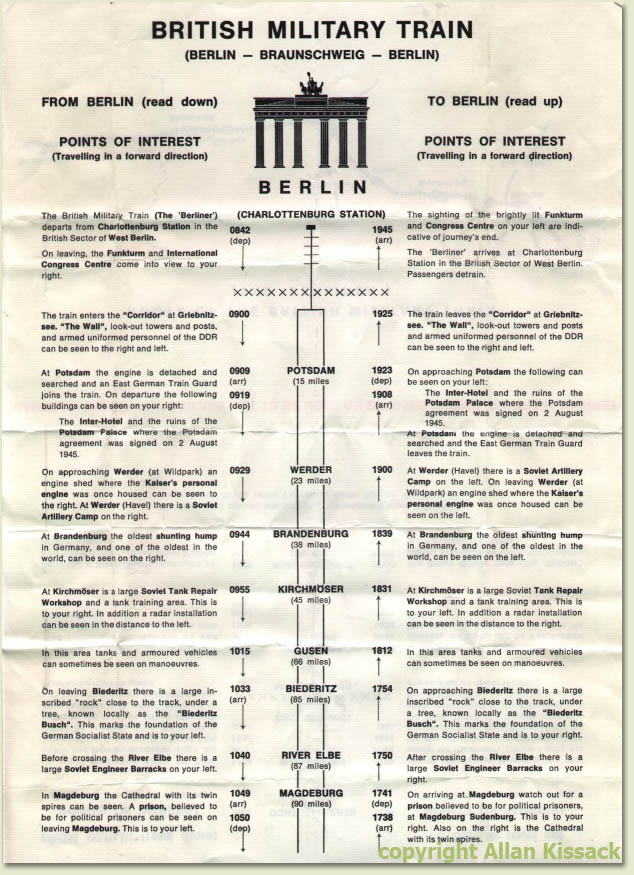 Image of British Military Train Card.